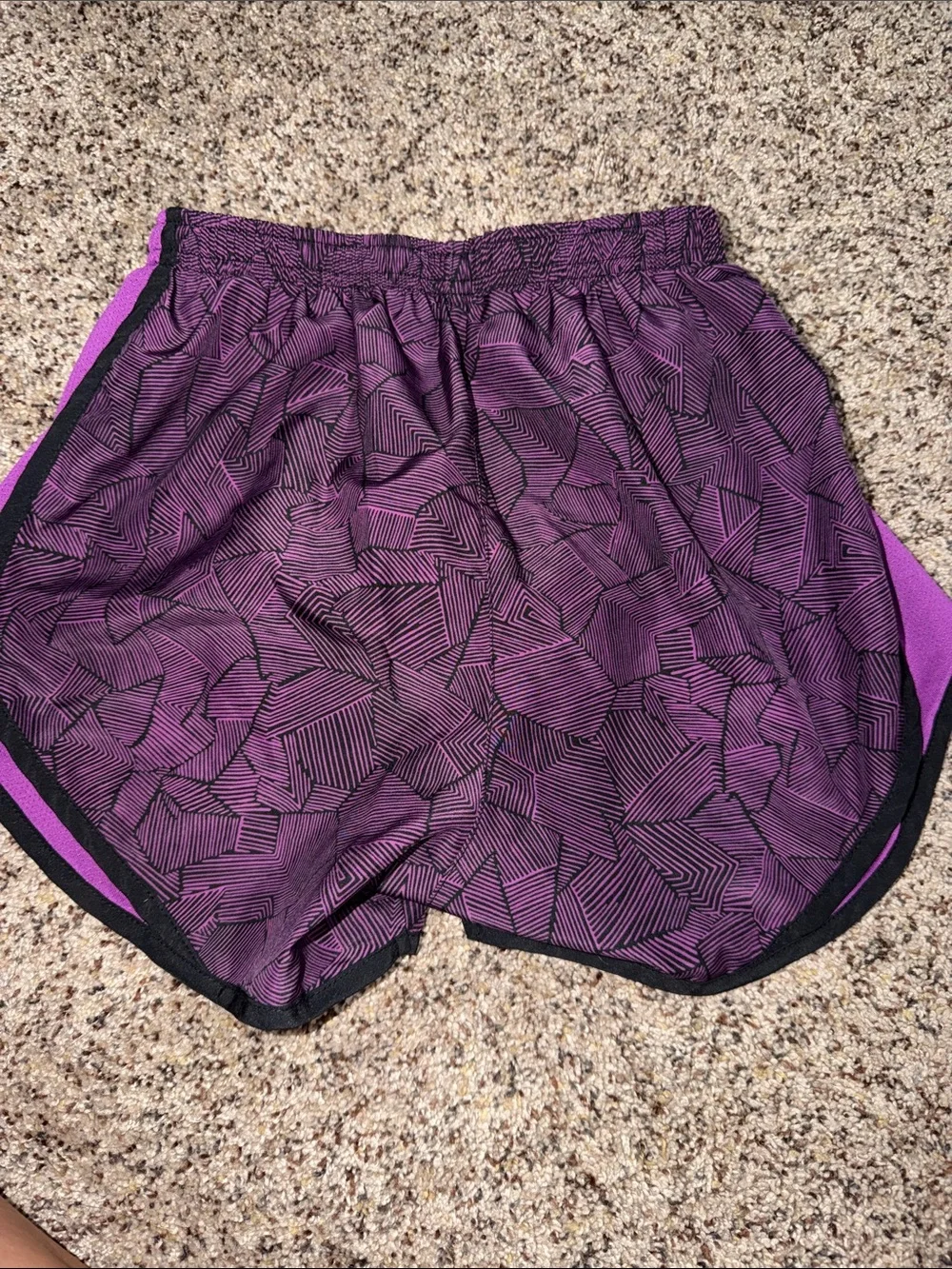 Nike Women's Purple Geometric Running Shorts